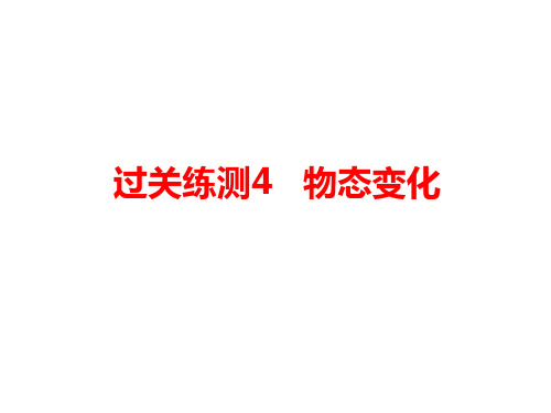 人教版九年级物理中考总复习:过关练测4《物态变化》课件