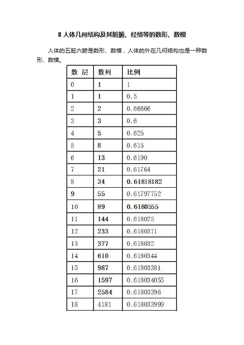 8人体几何结构及其脏腑、经络等的数形、数模