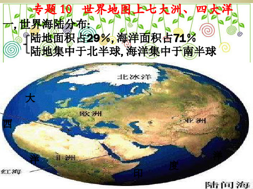 世界地图七大洲四大洋