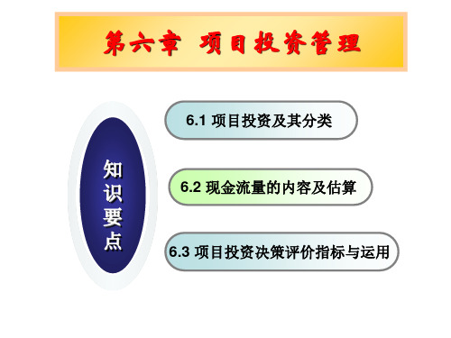 项目投资管理培训教材(PPT85页).ppt