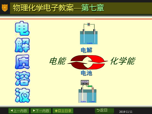 物理化学南京大学07章电解质溶液