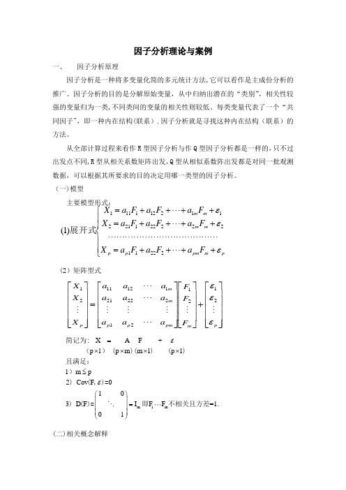 因子分析理论与案例