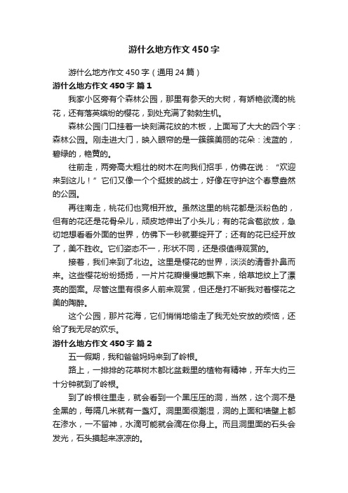 游什么地方作文450字（通用24篇）