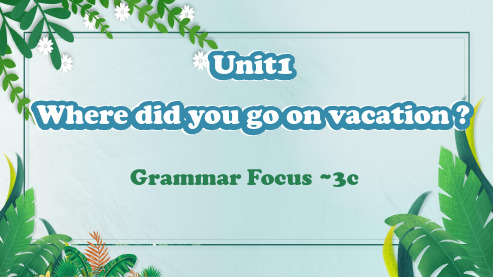 人教版八年级英语上册Unit1 Grammar -3c