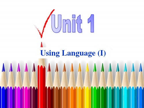 高二下学期人教新课标选修七Unit1Using Language 课件