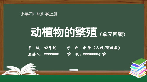 四年级【科学(人教鄂教版)】动植物的繁殖(单元回顾)-最新带动画声音备注旁白教材配套精品