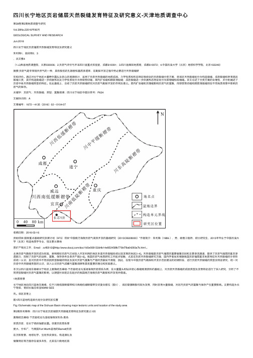 四川长宁地区页岩储层天然裂缝发育特征及研究意义-天津地质调查中心