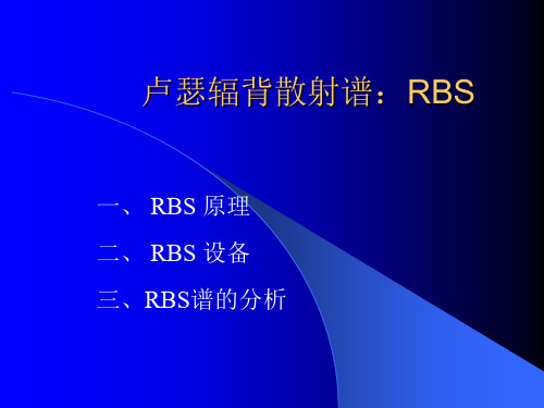 卢瑟辐背散射谱：RBS