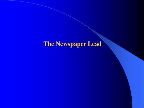 TheNewspaperLead新闻导语(PPT 79页)