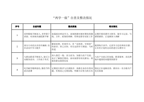 两学一做 整改落实情况