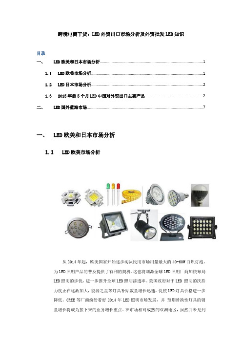 跨境电商干货LED外贸出口市场分析及外贸批发LED知识