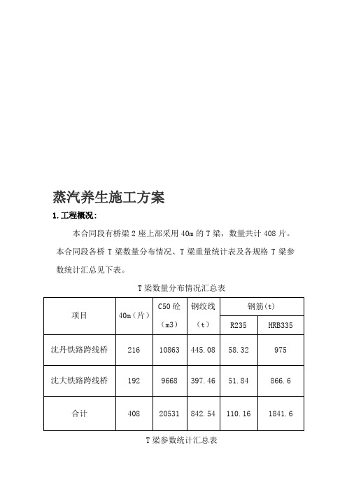 蒸汽养生施工方案