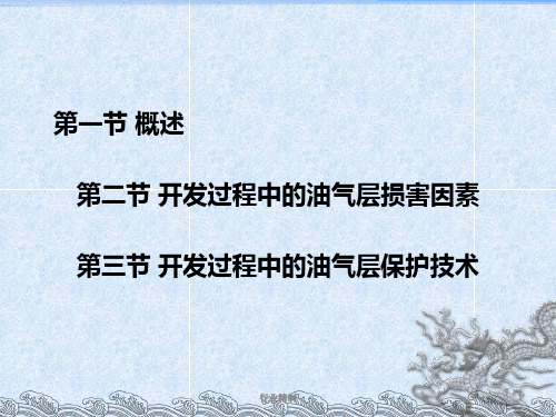 低渗透油藏开发过程中的油层保护专家知识