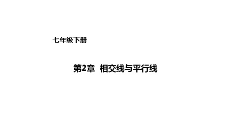 七年级数学下册 2 相交线与平行线复习课件 (新版)北师大版