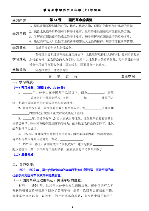 第14课  国民革命的洪流