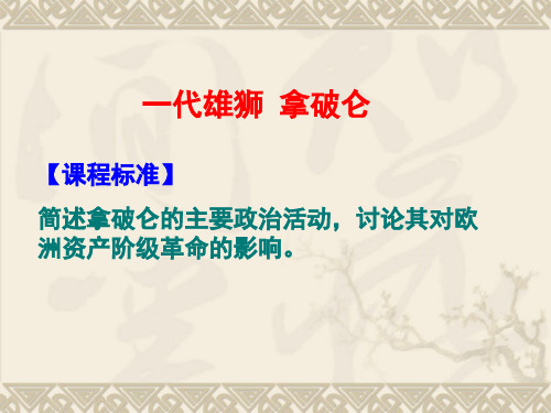 3.3 一代雄狮拿破仑课件 新人教版选修4