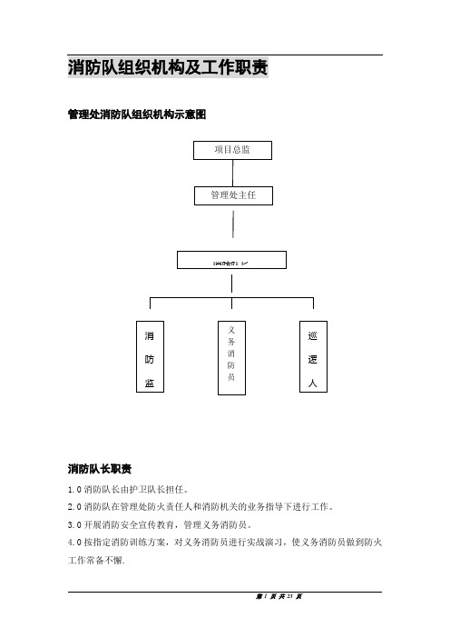 消防队组织机构及工作职责 精品