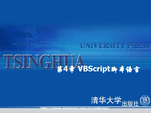 《ASP动态网站制作实例教程》第4章：VBScript脚本语言