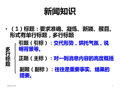 新闻知识PPT课件