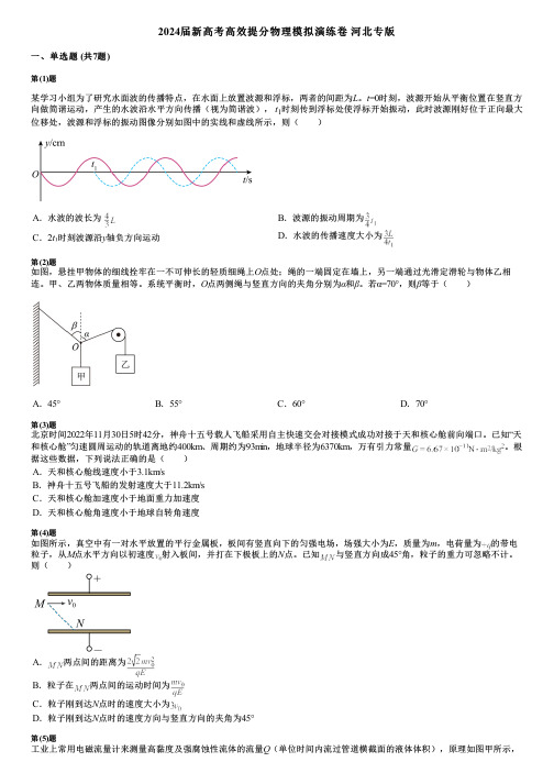 2024届新高考高效提分物理模拟演练卷 河北专版