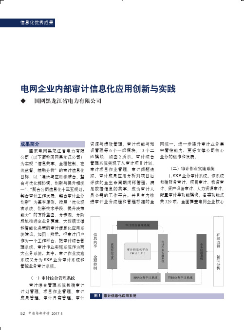 电网企业内部审计信息化应用创新与实践