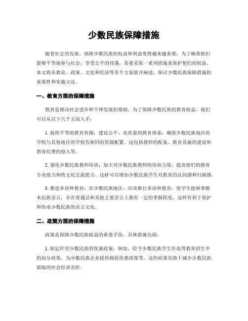 少数民族保障措施