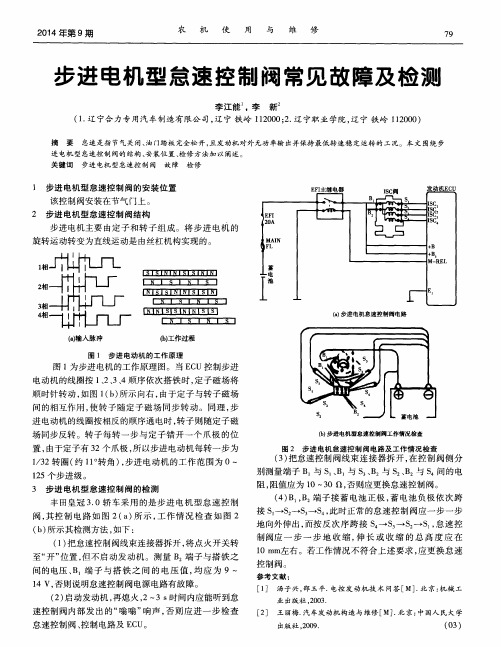 步进电机型怠速控制阀常见故障及检测