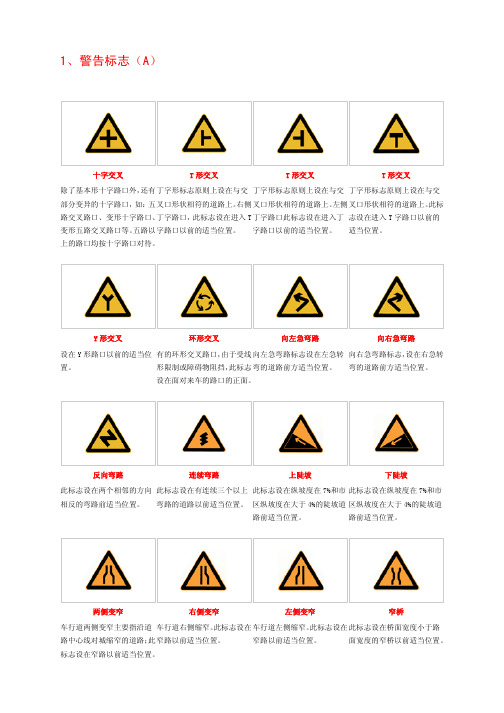 道路交通标志和标线图