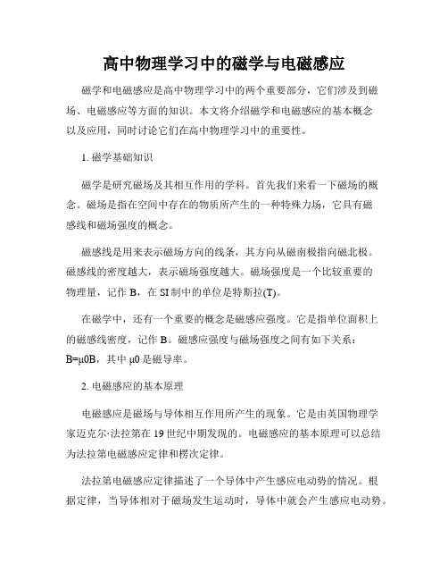 高中物理学习中的磁学与电磁感应