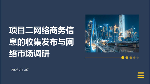 项目二网络商务信息的收集发布与网络市场调研