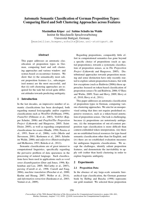 Automatic Semantic Classification of German Preposition Types_ Comparing Hard and Soft Clustering