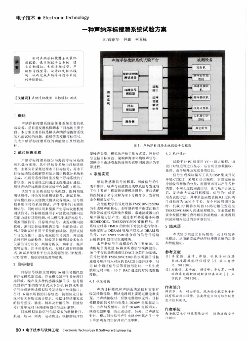 一种声纳浮标搜潜系统试验方案