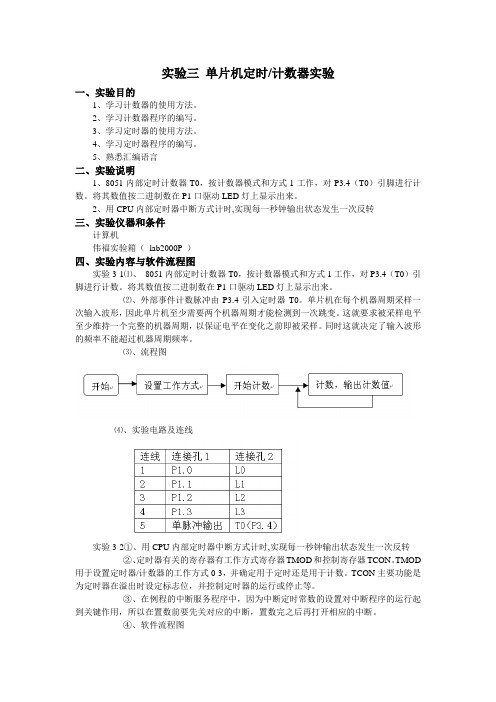 单片机定时计数器实验