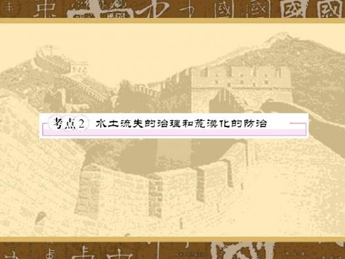 《水土流失的治理和荒漠化的防治》新课程高中地理高三第一轮考点复习课件