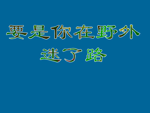 统编二下《要是你在野外迷了路》PPT实用课件