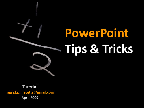 PPT Tips-PPT 小贴士