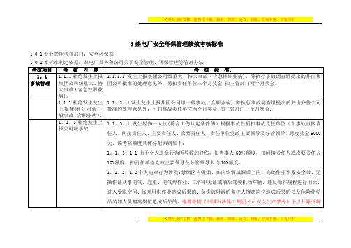 1安全环保管理绩效考核标准