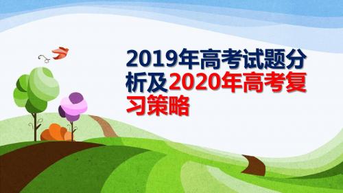 2019年高考试题分析及2020年高考数学复习策略(共52张PPT)