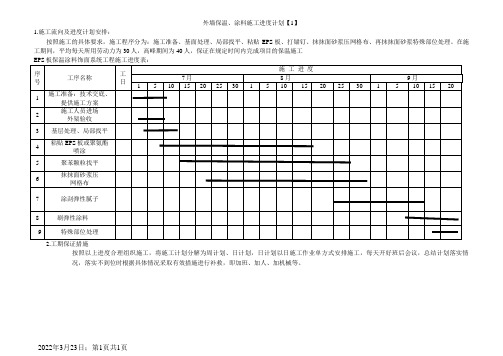 外墙外保温施工进度计划