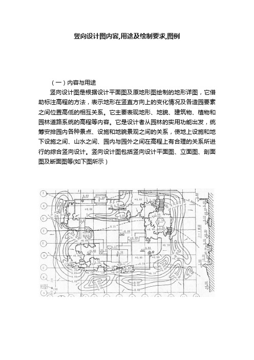 竖向设计图内容,用途及绘制要求,图例