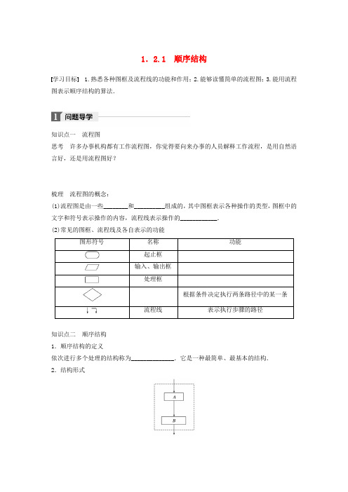 2017-2018版高中数学 第一章 算法初步 1.2.1 顺序结构学案 苏教版必修3