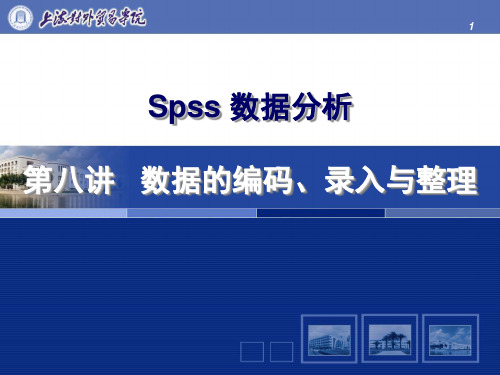 spss1数据编码、录入与整理