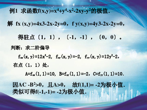 高等数学§8.9多元函数的极值(2)