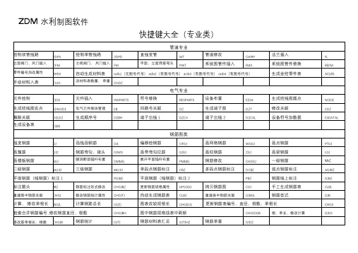 ZDM快捷键大全(专业功能类)