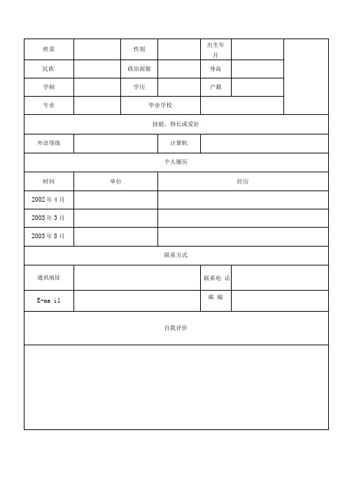 个人求职简历模板(30种)