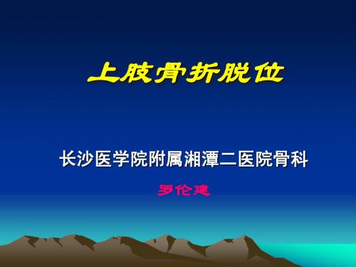 上肢骨、关节损伤