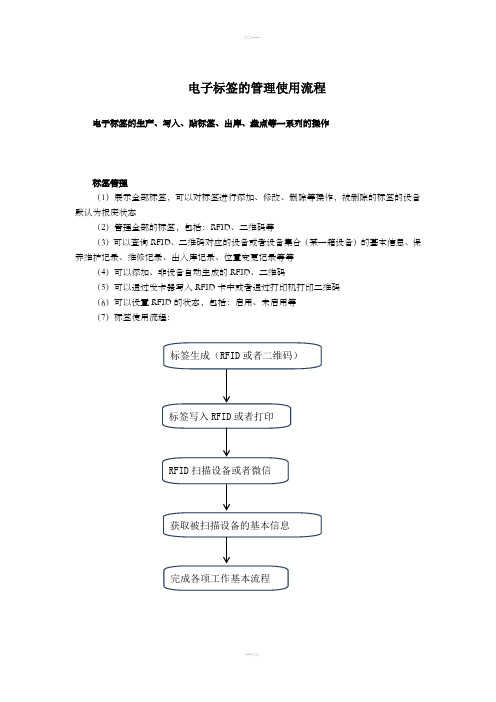 电子标签操作流程