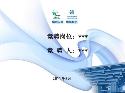 职位竞聘演讲答辩