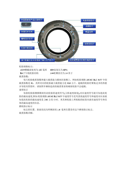 轮胎各标示知识详解