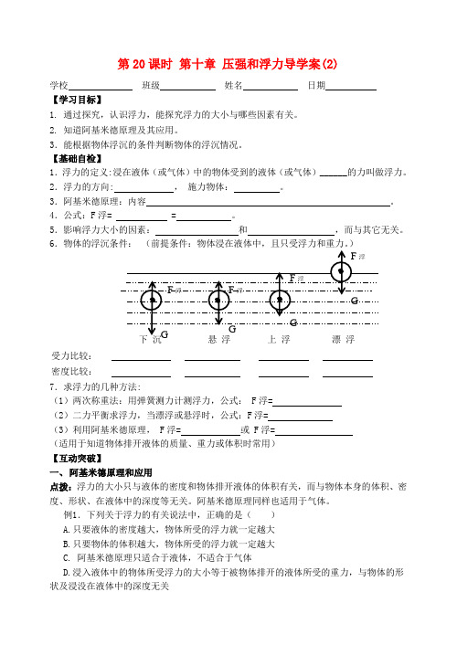 最新-江苏省高邮市车逻初级中学八年级物理下册 第10章